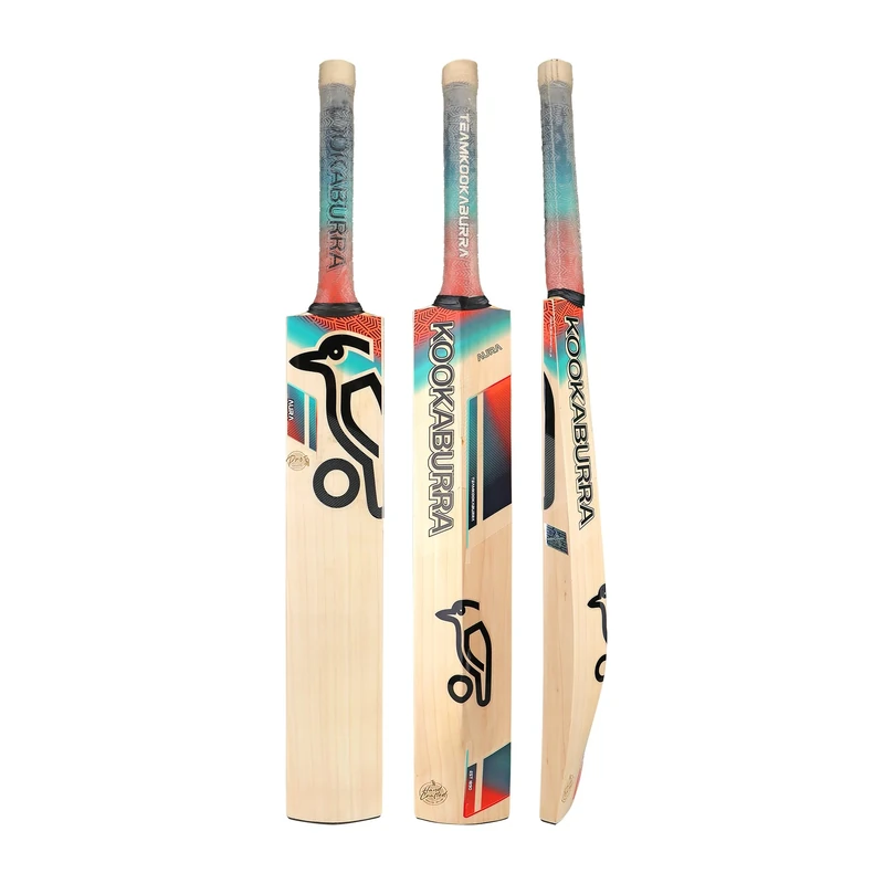 Kookaburra Aura Pro Cricket Bat - Small Adult, Coral/Blue
