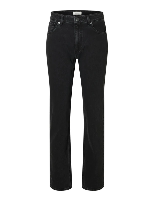 SELECTED FEMME Slfslim Bea-Kori Mw Jeans Noos, Black Denim, 25W x 32L