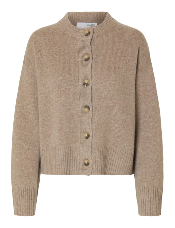 SELECTED FEMME Female Cardigan Wool Cashmere Mix, Irish Cream., XS