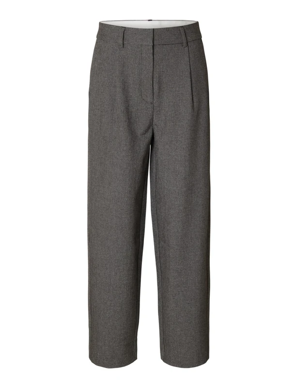 SELECTED FEMME Women's Slfbarrel Alma Hw Pant Noos, Black, 42W x 32L
