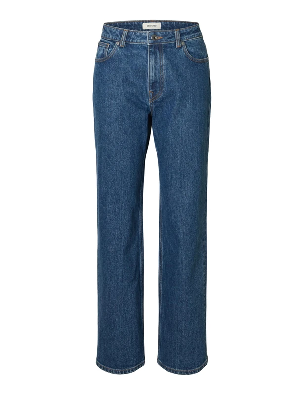 SELECTED FEMME Slfwide Bea-Kori Hw Jeans Noos, Medium Blue (Medium Blue Denim), 30W x 32L