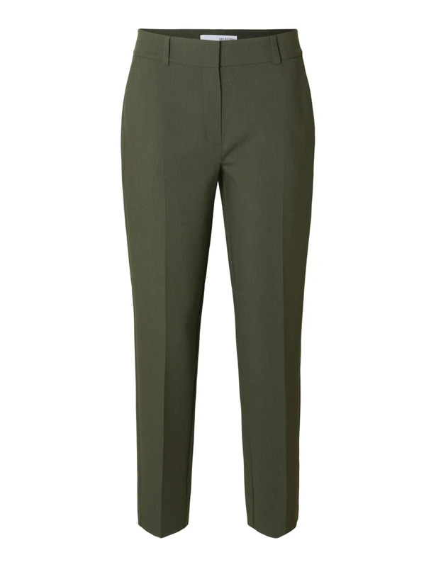 SELECTED FEMME Slfrita-Ria Mw Crop Pant Mel Noos, deep Depths, 14 - Image 1