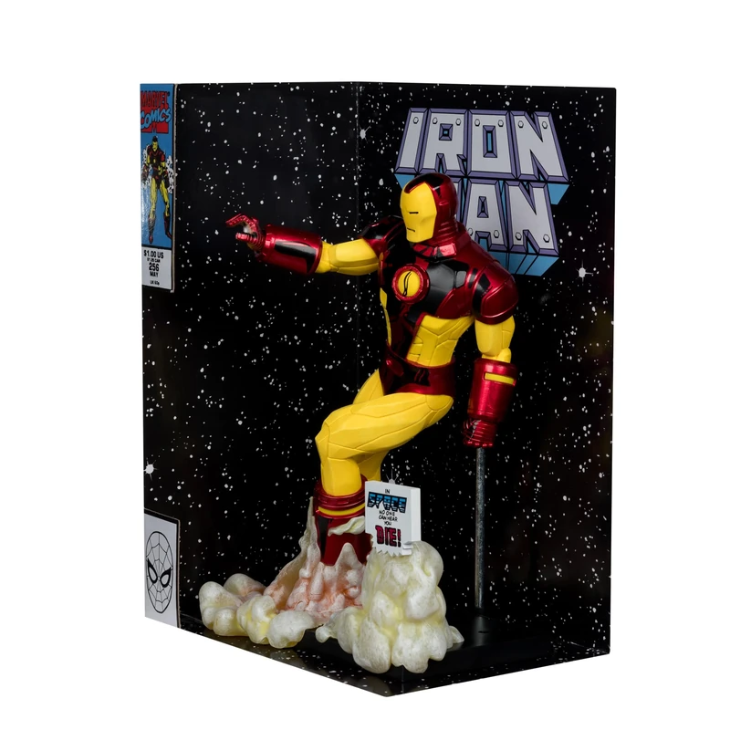McFarlane Marvel Iron Man 1:6th Scale Collectible with Scene & Comic (Iron Man #256) Toys