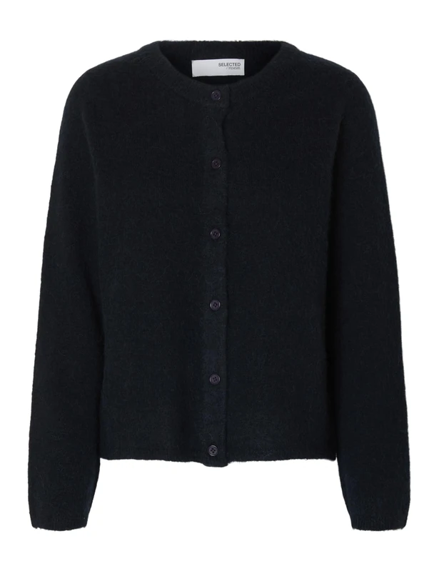 SELECTED FEMME Slflulu New LS Knit Cardigan Noos, Dark Sapphire, L