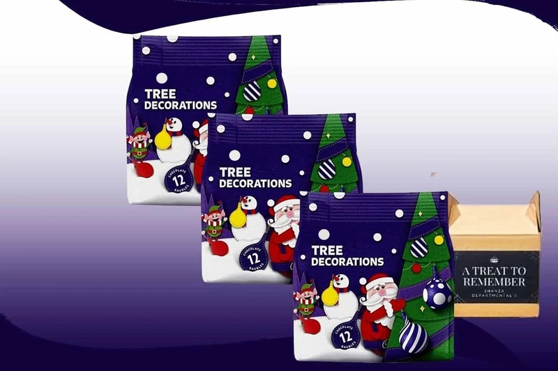 Christmas Milk Chocolate Baubles Tree Decorations | Pack of 3 (72g Each) | 36 Festive Baubles for Christmas Tree | Holiday Gifts for Women, Kids, and Chocolate Lovers