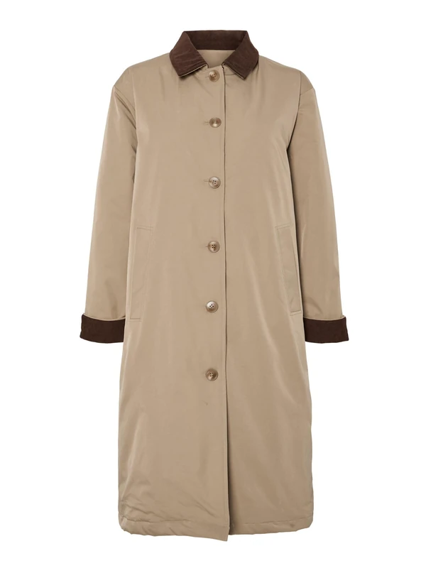 PIECES Pcjorma Long Corduroy Jacket Noos, greige, XS