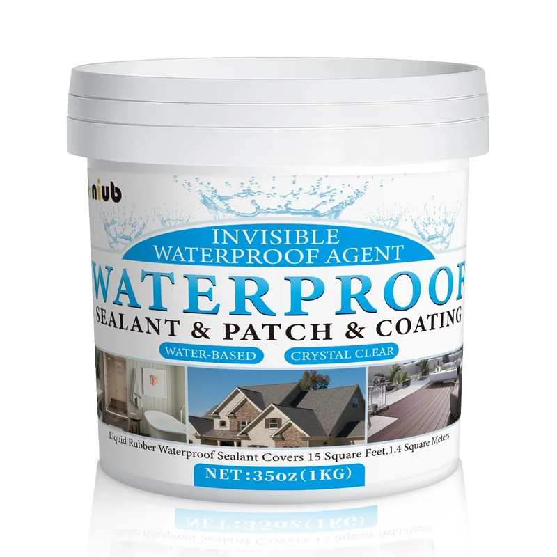 NIUB 1KG Invisible Waterproof Agent - Liquid Transparent Sealant for Indoor & Outdoor Coating, Repairing Leak Adhesive