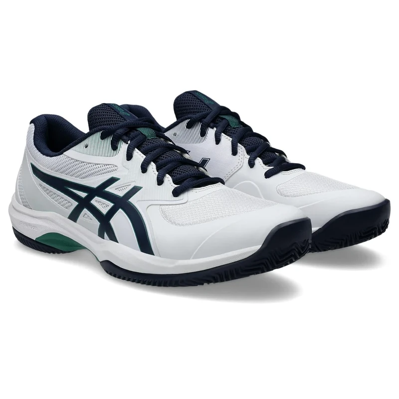 ASICS Mens Game Ff Clay Sneaker, White Midnight, 8 UK