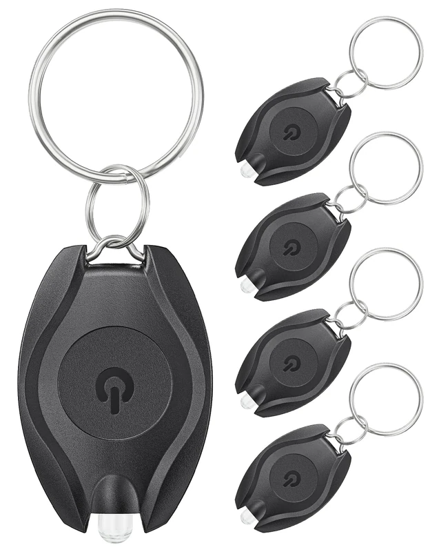Uniclife 10-Pack LED Keychain Flashlight - 14 Lumen Ultra Bright
