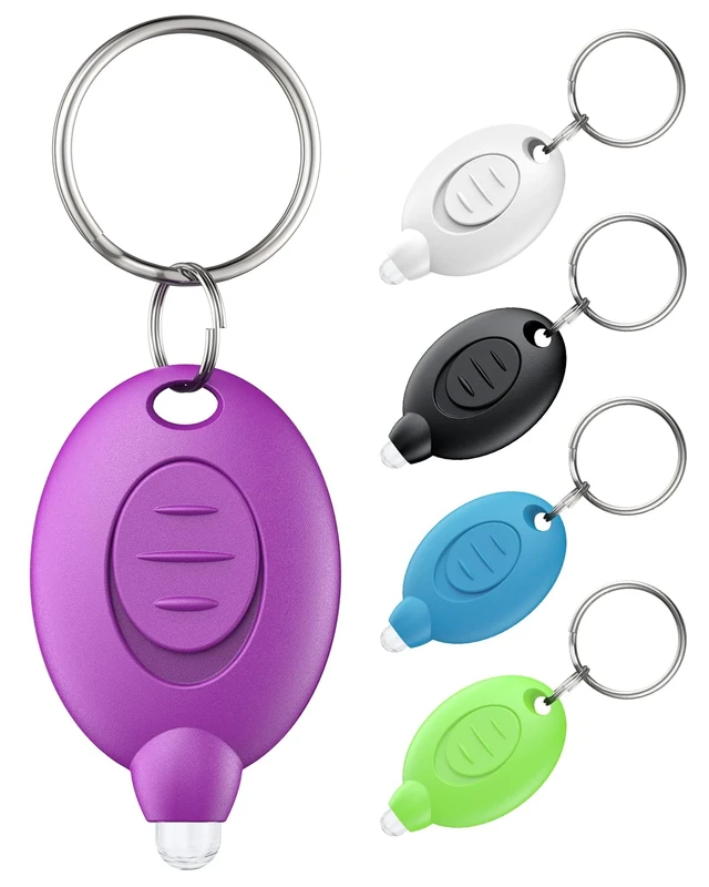 Uniclife 5 Pack LED Keychain Flashlight Mini LED Keychain Light 12 Lumen Portable Ultra Bright Battery Powered Key Ring Torch for Outdoor Camping Hiking and Emergency Lighting, 5 Colors of Shells