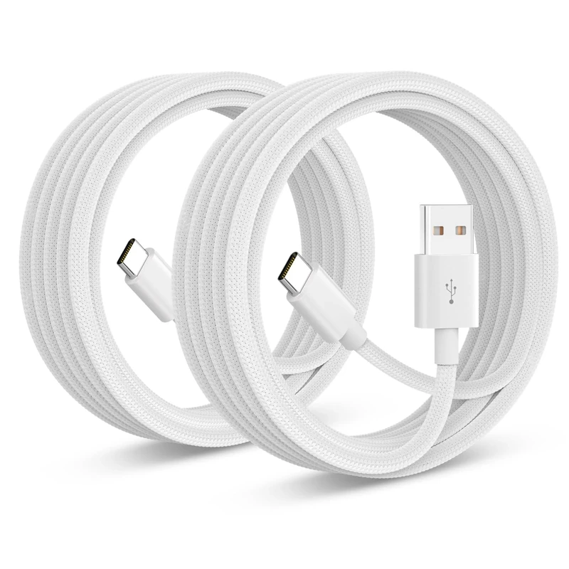 USB C Charger Cable 2Pack 1M 3.1A Type C Fast Charging Braided USB A to USB C for iPhone 16 15 Pro Max Samsung Galaxy S22 S21 S20 Huawei Pixel iPad Switch PS5 etc.