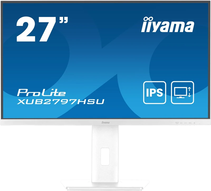 iiyama XUB2797HSU-W2 27 inch IPS white bezel, 100Hz, 1ms (MPRT), 1920x1080, HDMI/DP, 2 x USB, Height Adjustable Stand, TCO09 & TUV-GS, 5 Yr Warranty
