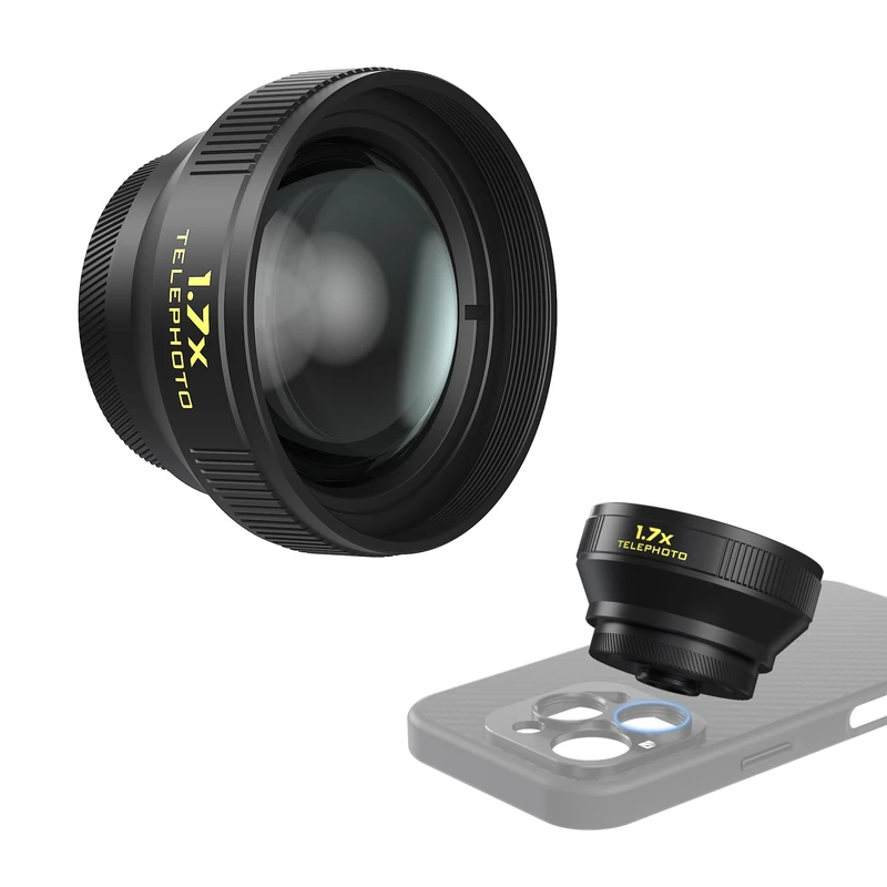Freewell 1.7x Telephoto Lens for iPhone, Samsung,17mm Threaded Premium Portrait and Wildlife Lens