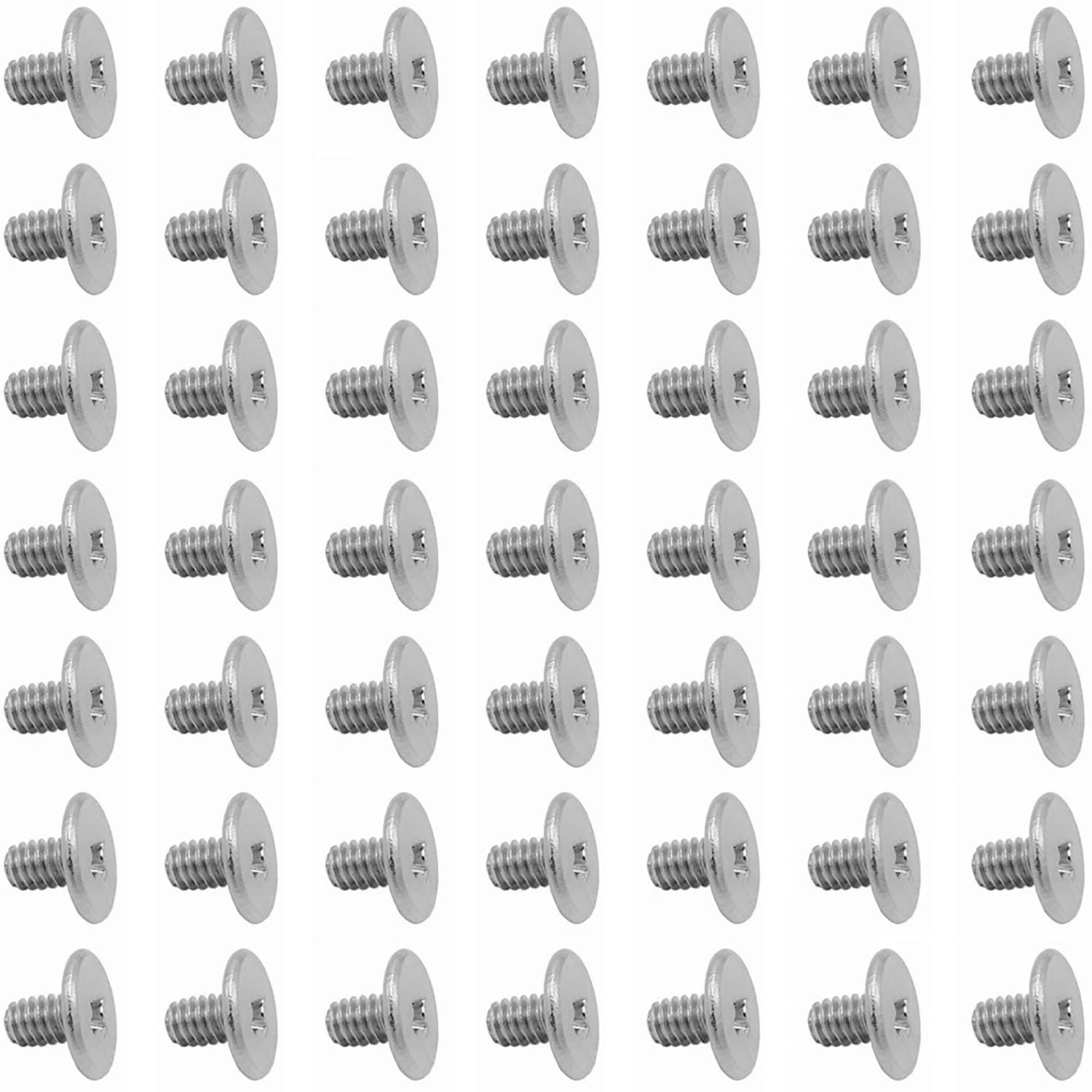 50pcs NVMe M.2 SSD Mounting Screws,Stainless Flat Phillips Head HDD M2 x 3mm Screw for Computer PC Laptop Case WLAN Card Cooling Fan I/O Board,M2*3mm Silver