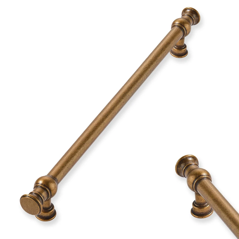 ZAUYX 10Pack 6inch(152mm) Hole Center Antique Brass Cabinet Pulls Solid Heavy Duty Kitchen Cabinet Hardware for Cupboard Drawer Pulls Cabinet Handle