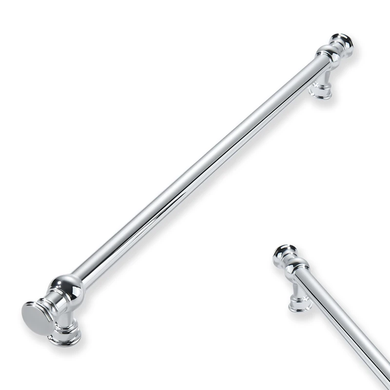 ZAUYX 10Pack 8inch(203mm) Hole Center Polished Chrome Cabinet Pulls Solid Heavy Duty Kitchen Cabinet Hardware for Cupboard Drawer Pulls Cabinet Handle