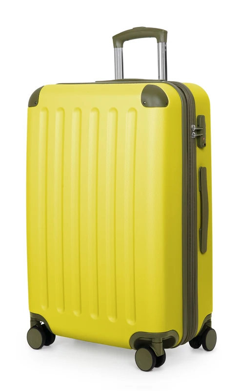 Hauptstadtkoffer Spree – Medium Hardshell Suitcase, TSA Lock, 4 Wheels, Trolley Luggage, Rolling Suitcase, Travel Case with Expandable Capacity, 65 cm, 74 Liters, Lemon