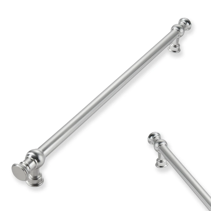 ZAUYX 10Pack 8inch(203mm) Hole Center Brushed Satin Nickel Cabinet Pulls Solid Heavy Duty Kitchen Cabinet Hardware for Cupboard Drawer Pulls Cabinet Handle