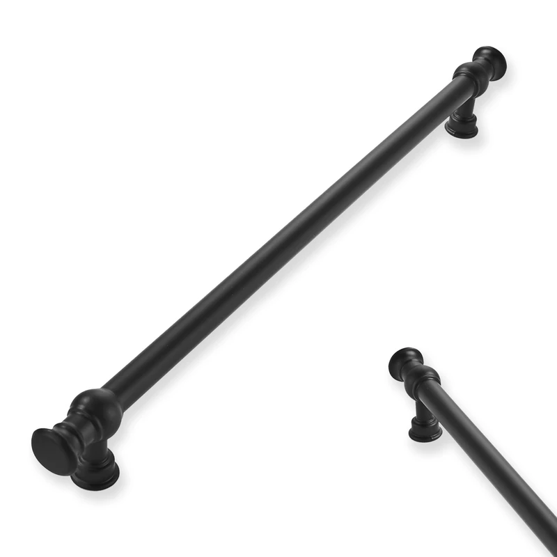 ZAUYX 10Pack 8inch(203mm) Hole Center Matte Black Cabinet Pulls Solid Heavy Duty Kitchen Cabinet Hardware for Cupboard Drawer Pulls Cabinet Handle