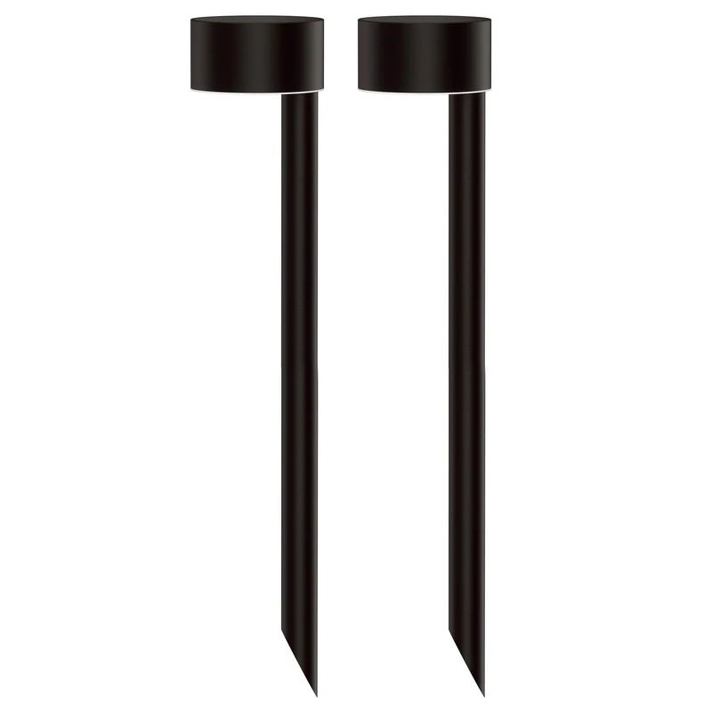 Set of 2 Solar Spiking Lights LED Warm White 2X Forty Height 30 cm