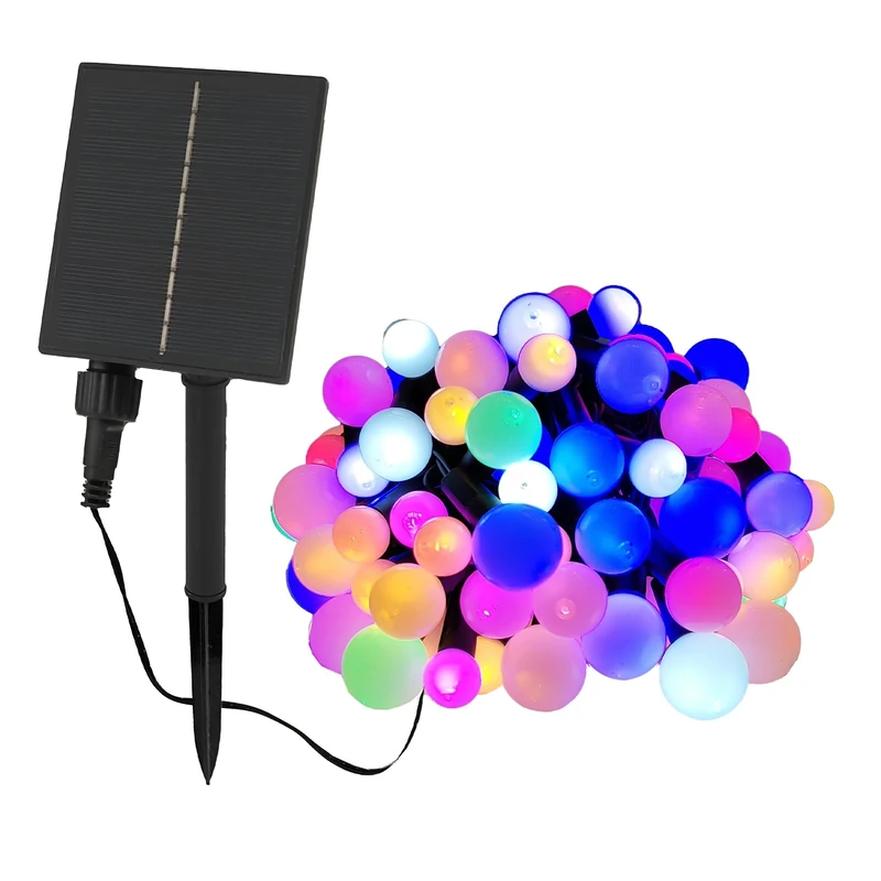Lumisky Billy RGB LED Solar String Lights Round Multicolor Bulbs 9.9m