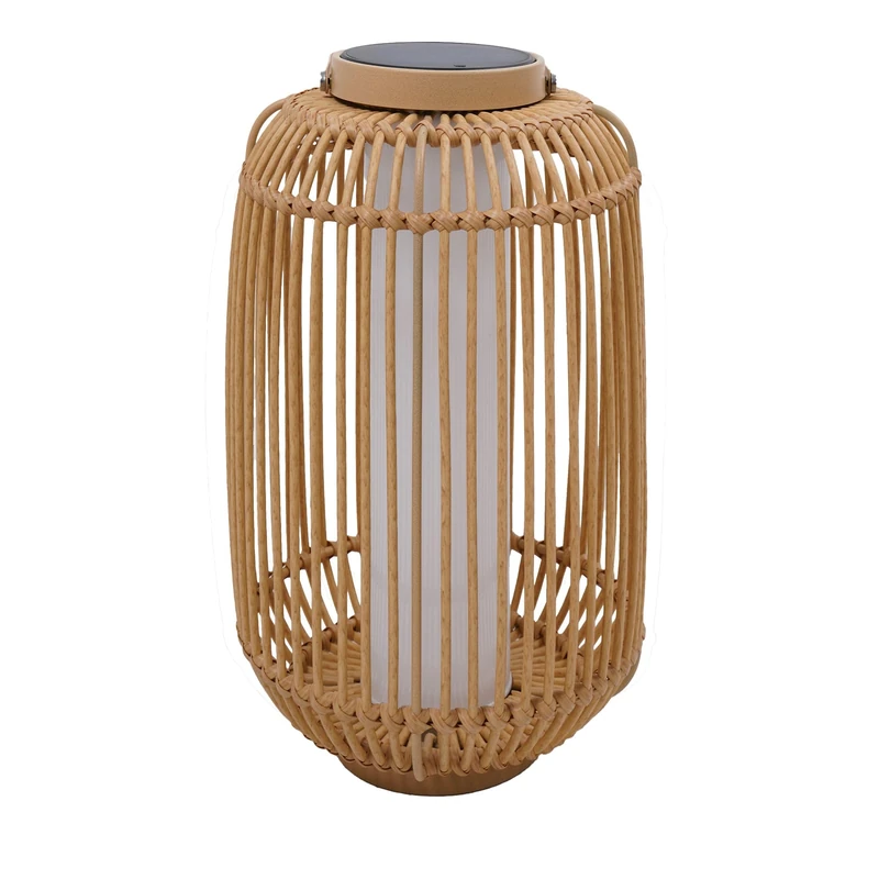 Mariel Tall White LED Solar Lantern Height 60 cm