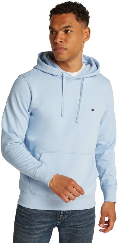 Tommy Hilfiger Men's Essential Terry Hoody Mw0Mw37235, BLUE, XXL
