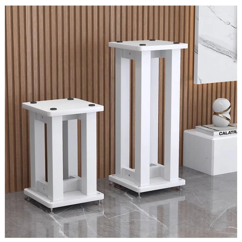 exproyzk Subwoofer Speaker Stands 1 Pack Subwoofer Speaker Base Stand Platform with Fixed Copper Nails Audio Isolation Feet(White,22 * 25 * 30cm)