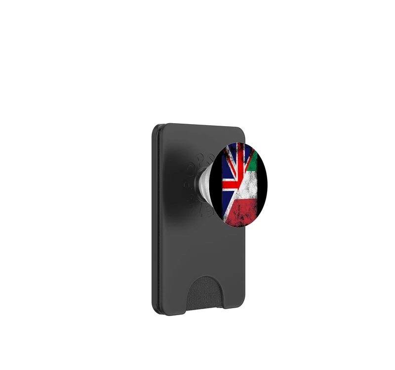 United Kingdom & Italy Flags - British Italian PopSockets PopWallet for MagSafe