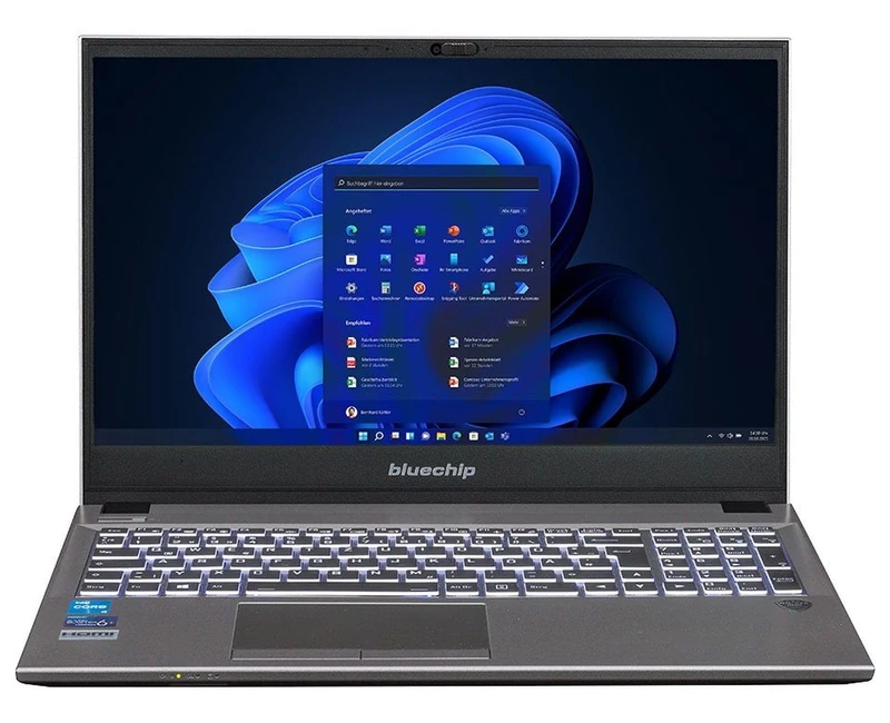 bluechip TRAVELline L15W17 Intel Core i5-1335U Processor/up to 4.60 GHz, Windows 11 Pro, 15.6 inch Non-Glare IPS Panel, 1920 x 1080, 16 GB DDR4, 500 GB NVMe SSD, WLAN 802.11 ax, Bluetooth 5