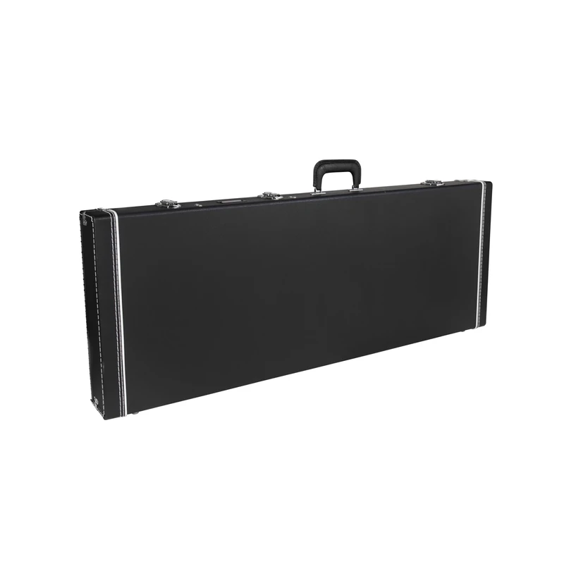 Gator Cases GW-EXP Deluxe Wood Case for Explorer Electric Guitars, Secure Locking Hardware, Black Plush Interior and Black Finish