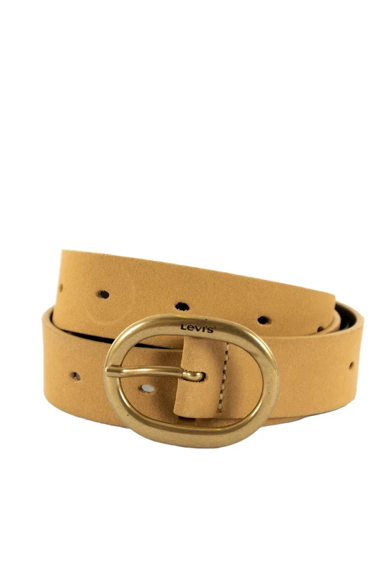 Levi's Women's Red Tab Mainline Bovine 50 Composition Leather Belt, Bisque, 100, Bisque, 100