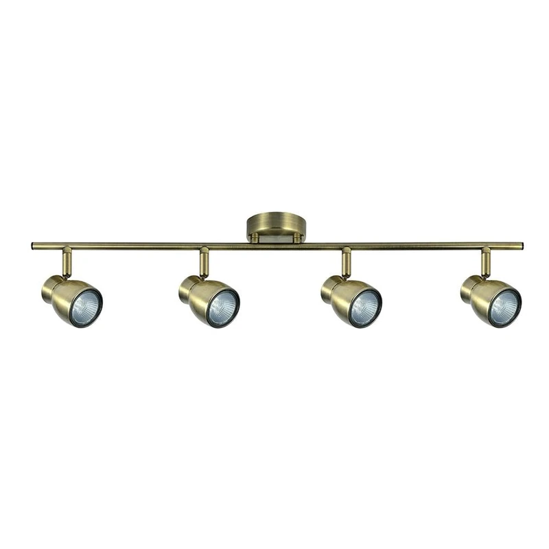 Chacho 4xGU10 Power Strip in Elegant Leather, with Dimensions of 14x69.5x8.5 cm. Ideal to Illuminate with Style, Modernity and Warmth in Your Home. - Image 1