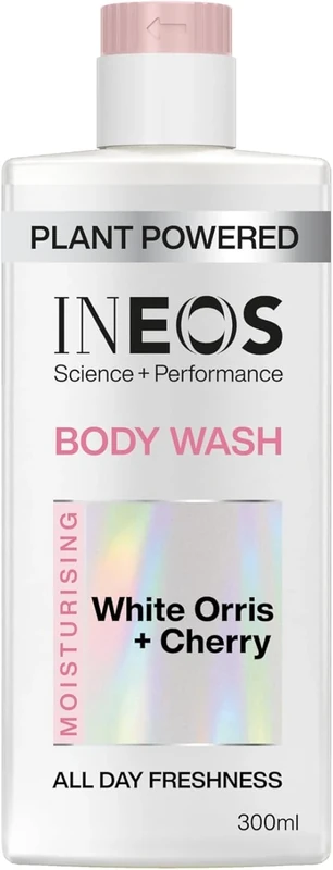 INEOS Skin Science - All Day Freshness With Provitamin B5 Body Wash White Orris + Cherry - With SkinActiv Cooling Tech™ - Plant Powered 300ml