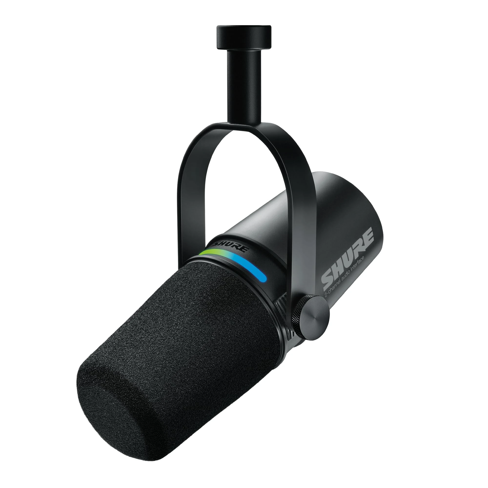 Shure MV7i Smart Microphone with Built-In Audio Interface - Podcast & Musician Mic with 2 Channels, XLR and 1/4", USB-C for Mac/PC/Phone, Advanced DSP Features, All-Metal Design, Auto Level Mode