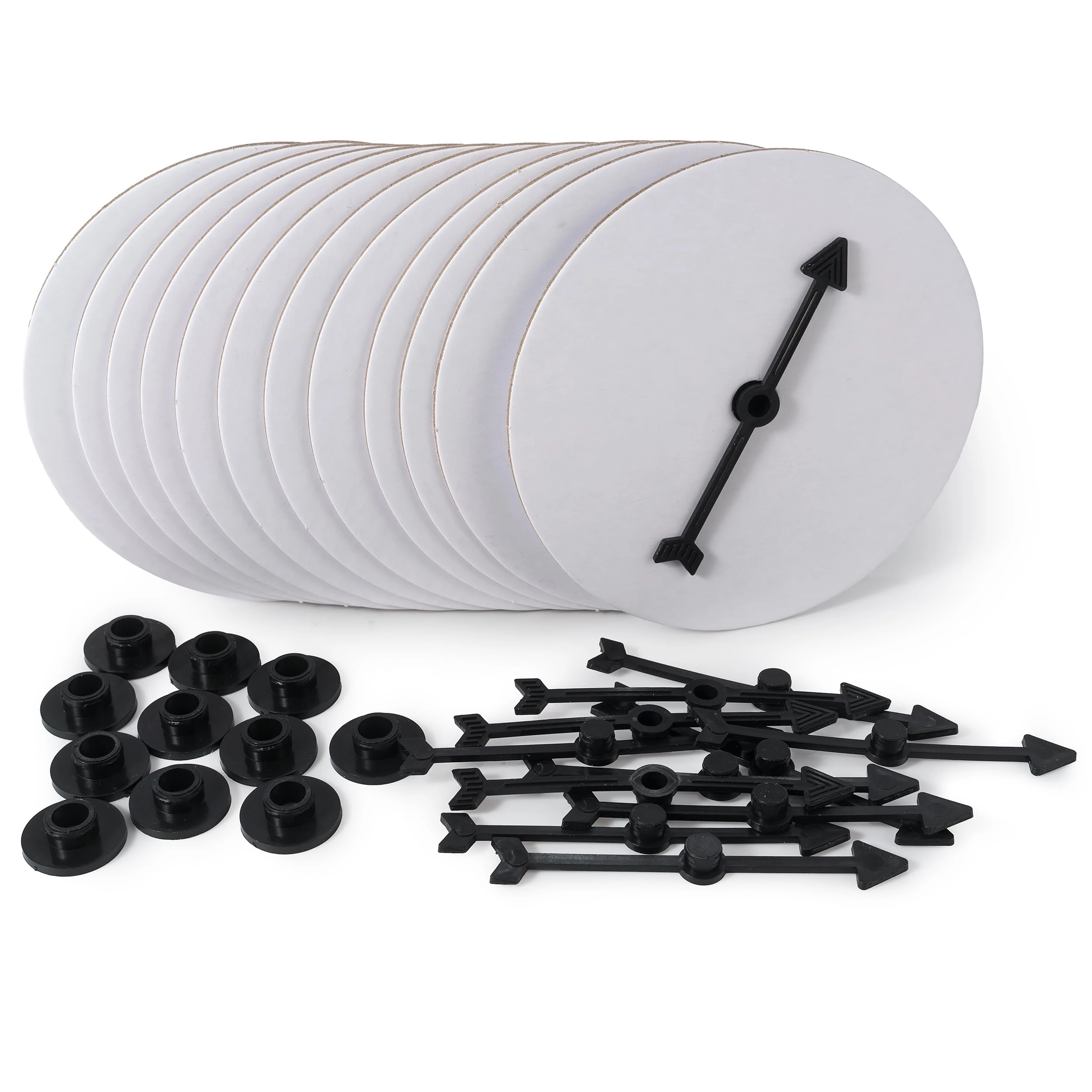 12 Board Game Arrow Spinners, Family Games Accessories - Blank DIY Gaming Spinners, Create Your Own - Replacement Pieces, Stocking Stuffers