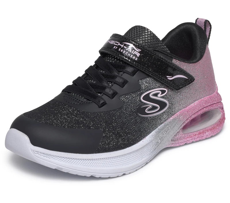 Skechers Girls' Microspec Max Glitz Gala, Black, 11 UK Child