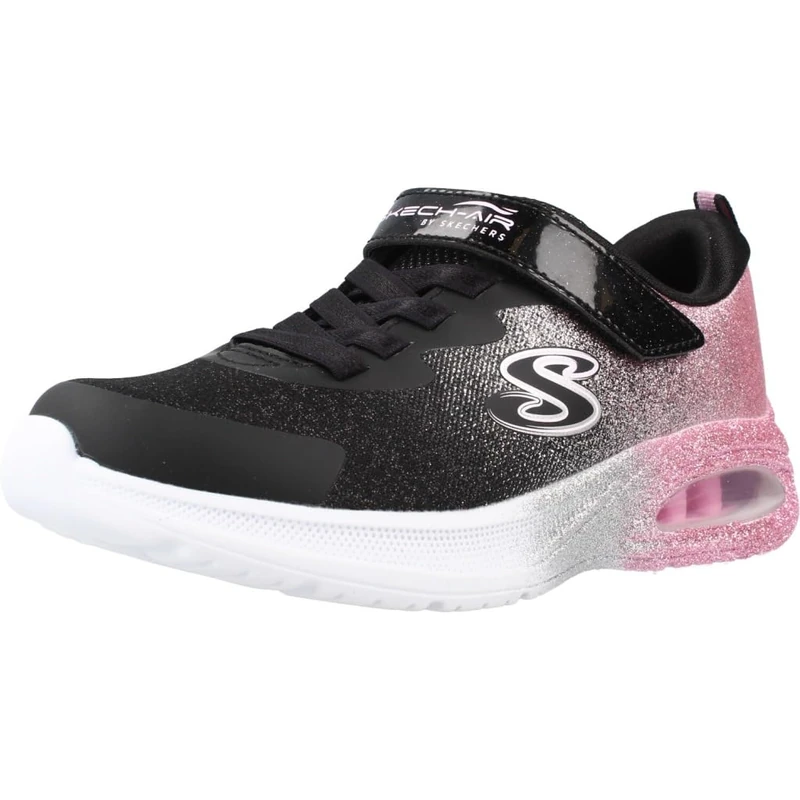 Skechers Girls' Microspec Max Glitz Gala, Black, 2 UK Child