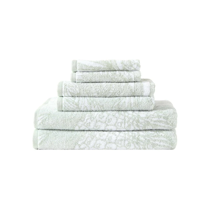 Tommy Bahama - Bath Towels, Soft & Absorbent Cotton Towels, Oeko-Tex Certified (Pineapple Venture Green, 6-Piece)