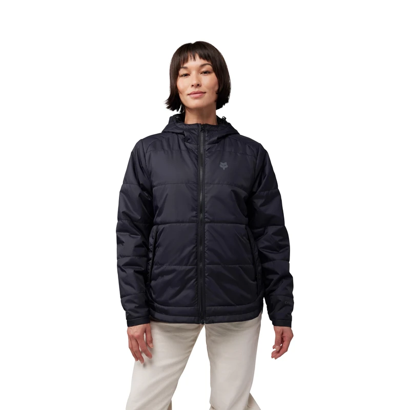 Fox Outdoor W Ridgeway Jacket, Women's Lightweight Cordura Fabric, Primaloft Insulation, Water-Repellent, Hooded, Black, Size: M