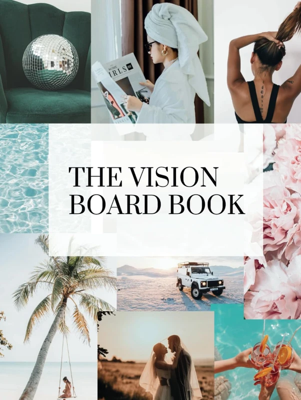 The Vision Board Book: 400 Aesthetic Large Print Pictures and Quotes for your Creative use - Image 1