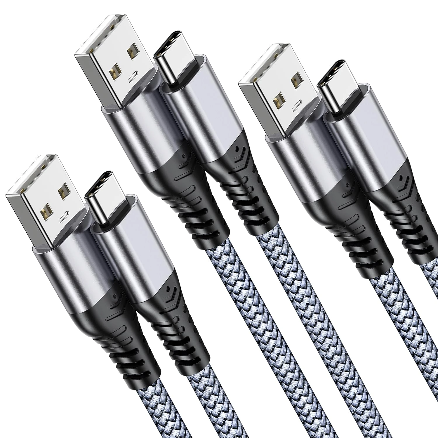 [3 Pack, 2M+2M+1M] iPhone 17/16/15 USB C 3.1A Fast Charging Cable, USB A to USB C Fast Charger, Type C Charger Cable for iPhone 17 Air Pro Max, iPhone 16 15 Pro Max Plus, Samsung S22 S23+ Ultra,ect