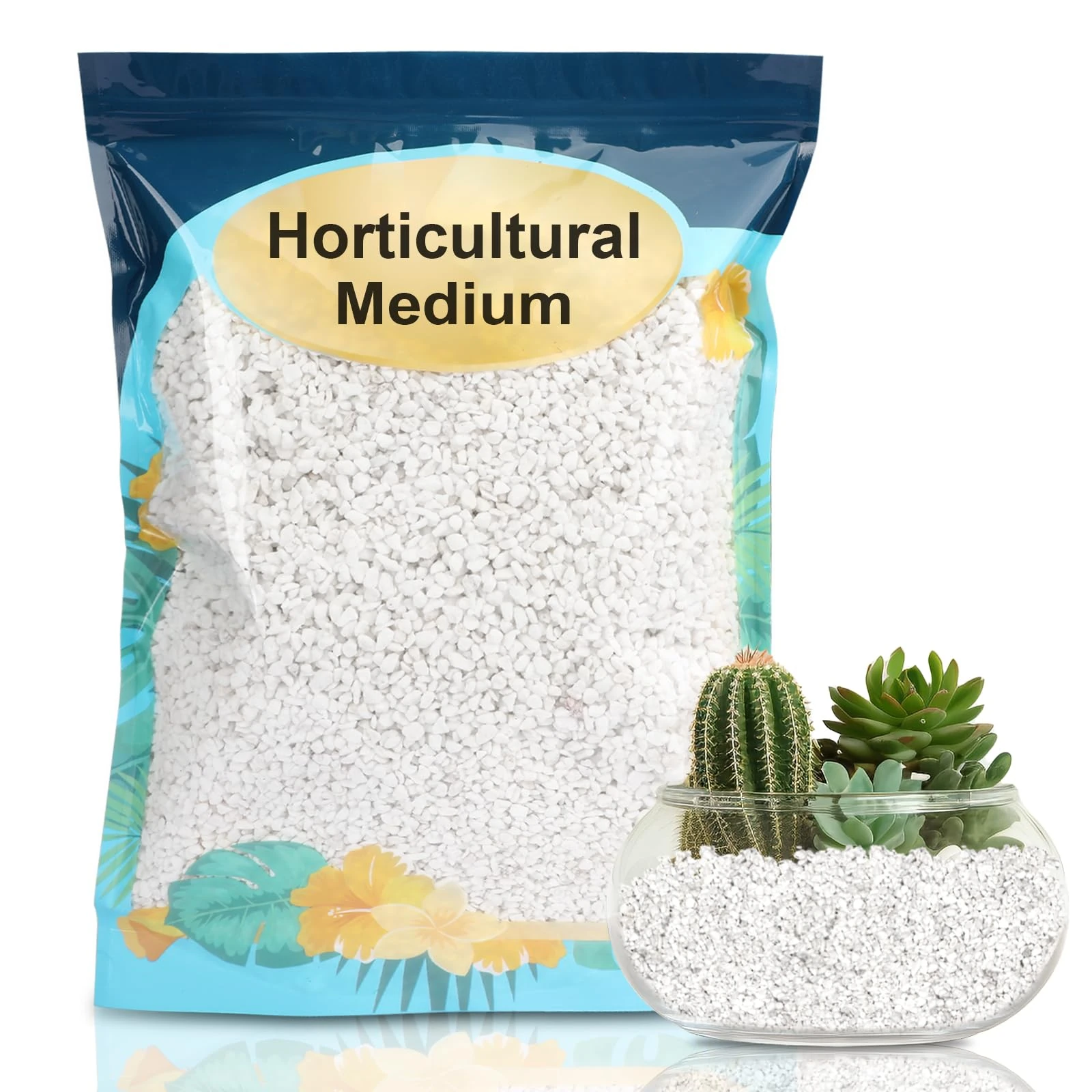 GOTVUGE Horticultural Perlite for Plants, Chunky Perlite Bulk for Gardening, Soil Amendments to Improve Soil Aeration & Dranage for Houseplant (10L)