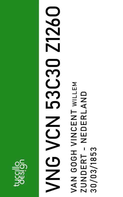 CODICE FISCALE VINCENT VAN GOGH: agenda bianca