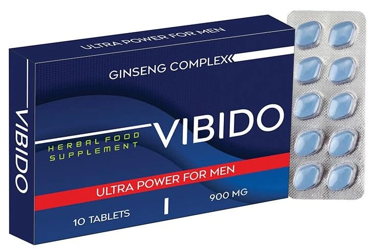 VIBIDO 900mg | Stronger | Longer | Harder | Performance | Extra Strength Enhancing Pills, Stamina Endurance Booster Supplement Pills for Men | 10 Ginseng Tablets