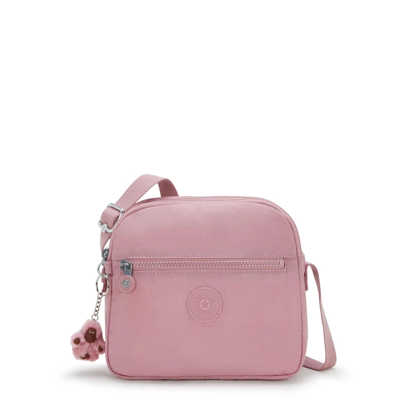 Kipling Women's Keefe Shoulder Bag, Flouncy Pink, 8.25''L x 7.75''H x 5''D