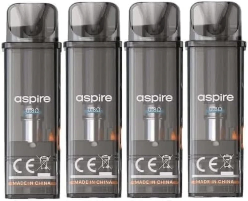 Gotek Pods 0.8 4 Pack Aspire Gotek X Pod XL Replacement Pods with a 0.8 ohm Built-in Coil Compatible with Aspire GoteK X Kit Go Tek Pro Pod - No Nicotine - Nicotine Free Vape - 0.8ohms