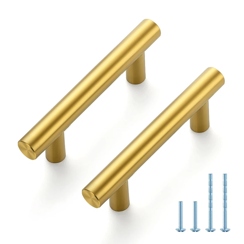 Joy Decor Gold Cabinet Pulls Drawer Pulls, 2-1/2 Inch CC, 60 Pack