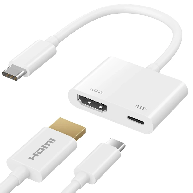 Newmight USB C to HDMI Adapter, 2 in 1 HDMI to USB C with 4K@60Hz HDMI 100W Power Delivery, Type C to HDMI Adapter Compatible with Dell, HP, MacBook Pro/Air, iPad Pro, iPhone 15/16 Series, etc