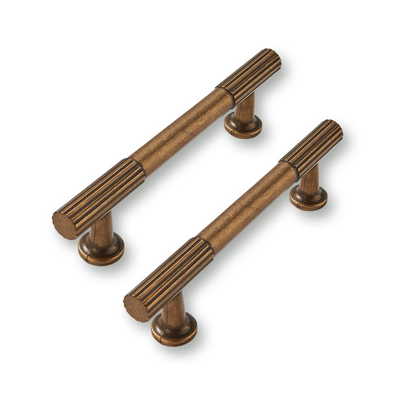 CABDM 10Pack 4Inch Solid Kitchen Cabinet Handles Antique Brass Cabinet Pulls Heavy Duty Drawer Pulls Cabinet Hardware Kitchen Handles for Cabinets Cupboard Handles